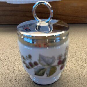 Royal Worcester Egg Coddler – Blue Cornflower Floral – Vintage!